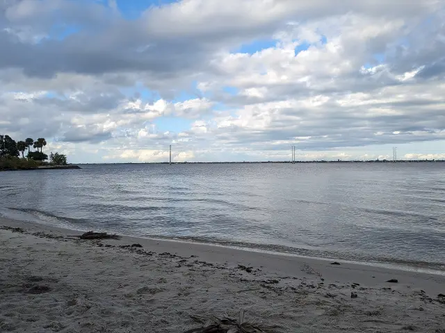 View of the Indian River from Castaway Point Park in Palm Bay, Florida